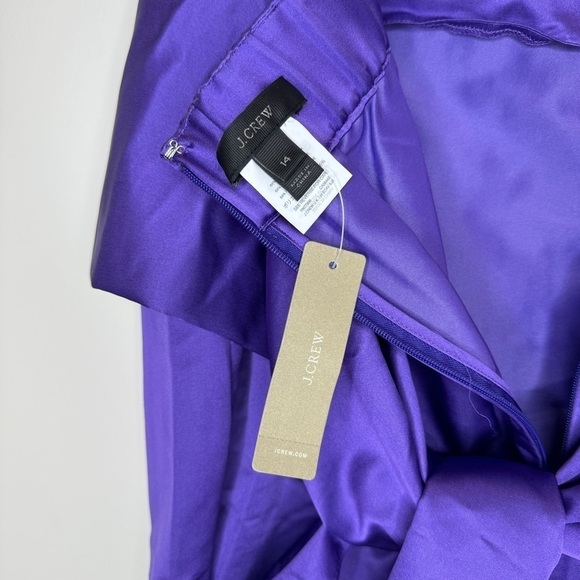 NWT J. Crew Purple Strapless Satin Top Size 14 - Picture 5 of 5